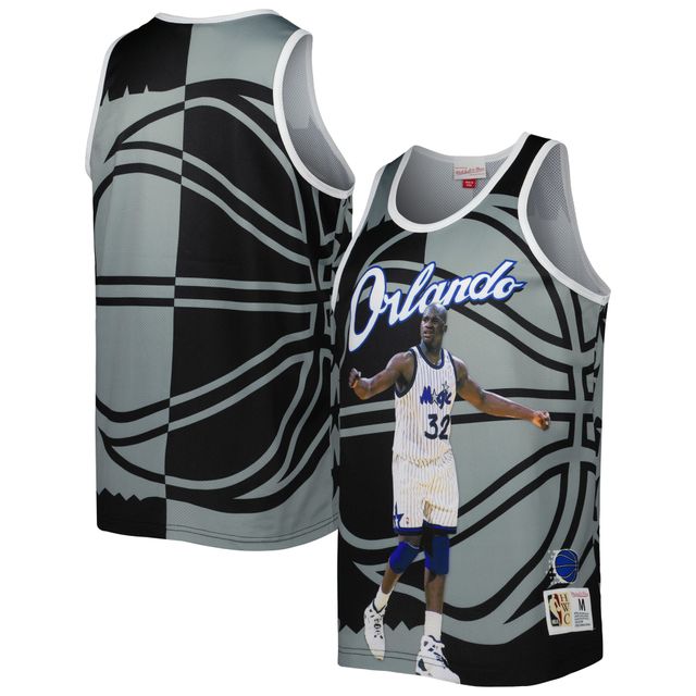 Débardeur de joueur sublimé Mitchell & Ness Shaquille O'Neal noir/gris Orlando Magic pour hommes