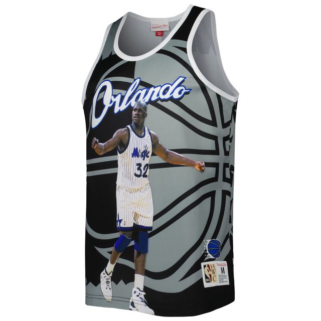 Débardeur de joueur sublimé Mitchell & Ness Shaquille O'Neal noir/gris Orlando Magic pour hommes