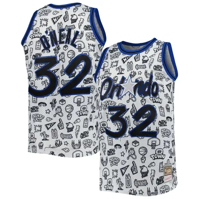 Shaquille O'Neal Orlando Magic Autographed White Mitchell and Ness Swingman  Jersey