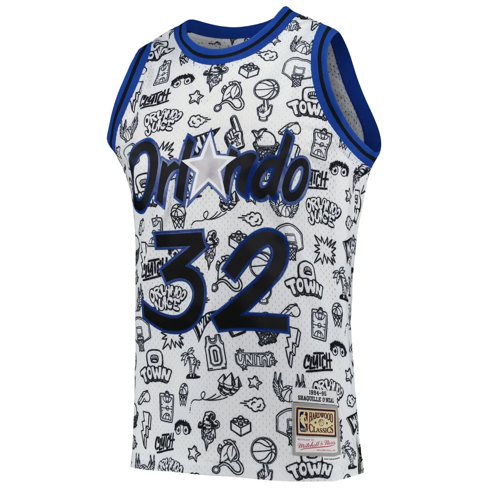 Mitchell & Ness Men's Shaquille O'Neal White Orlando Magic 1994-95