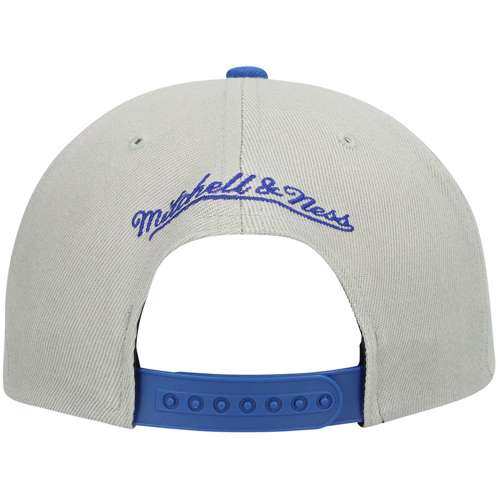 Men's Mitchell & Ness White/Blue Orlando Magic Hardwood Classics Paintbrush Snapback  Hat