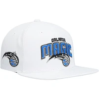 Casquette Snapback Orlando Magic Side Core 2.0 blanche Mitchell & Ness pour hommes