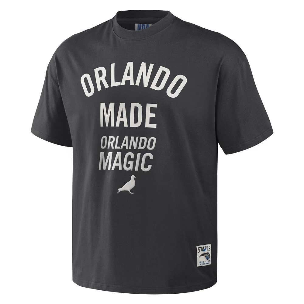 T-shirt oversize épais NBA x Staple anthracite Orlando Magic pour hommes