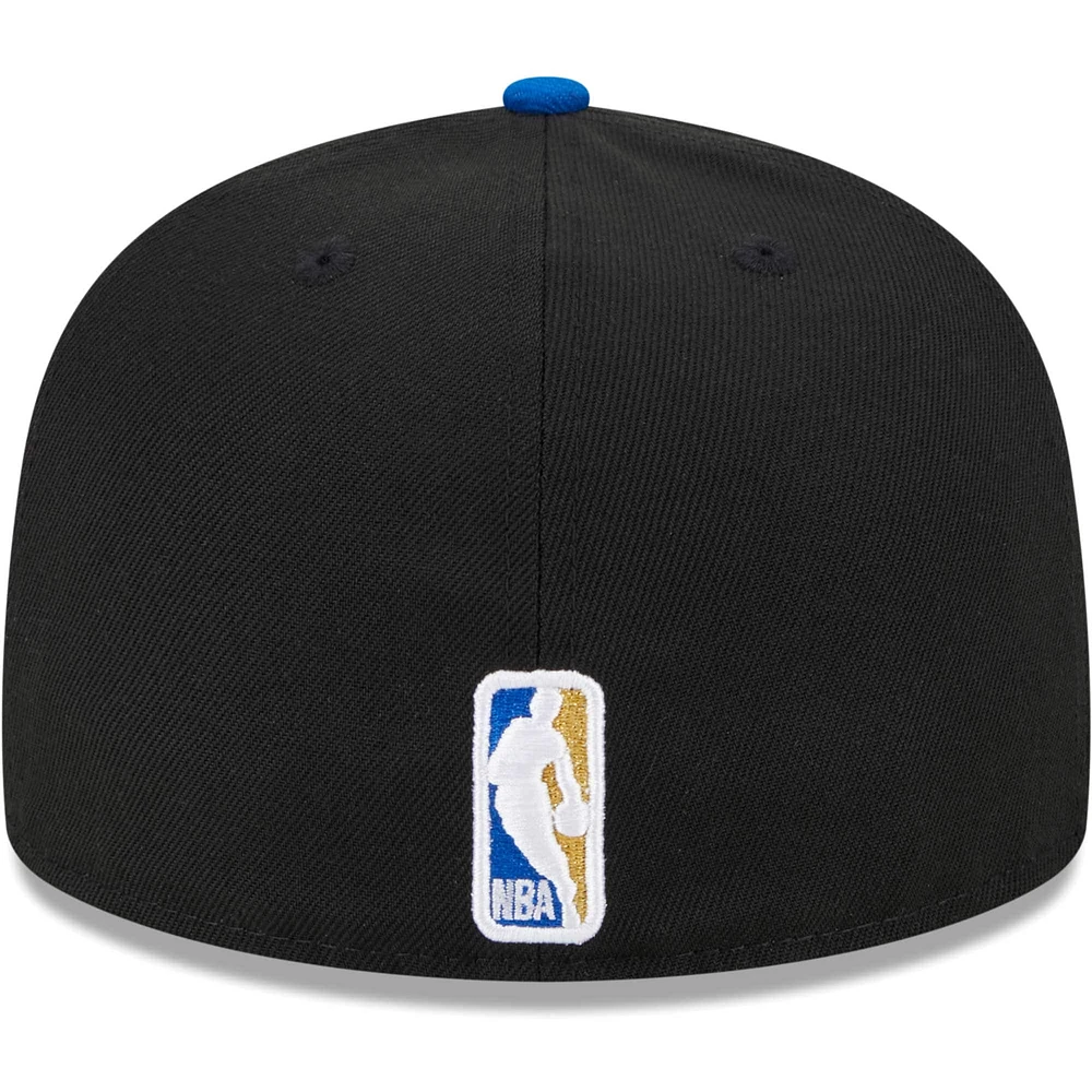 Men's New Era Black/Blue Orlando Magic Gameday Gold Pop Stars 59FIFTY Fitted Hat