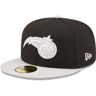 Men's New Era Black/Gray Orlando Magic Two-Tone Color Pack 59FIFTY Fitted Hat