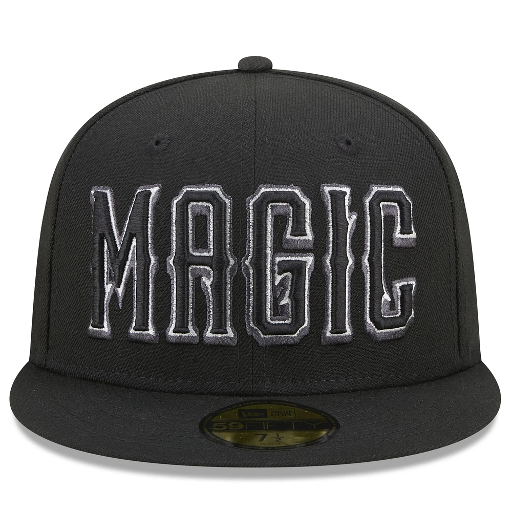 Men's New Era  Black Orlando Magic 2022/23 City Edition Alternate Logo 59FIFTY Fitted Hat