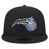Men's New Era Black Orlando Magic Meshback 9FIFTY Snapback Hat