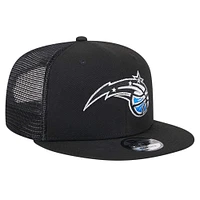 Men's New Era Black Orlando Magic Meshback 9FIFTY Snapback Hat