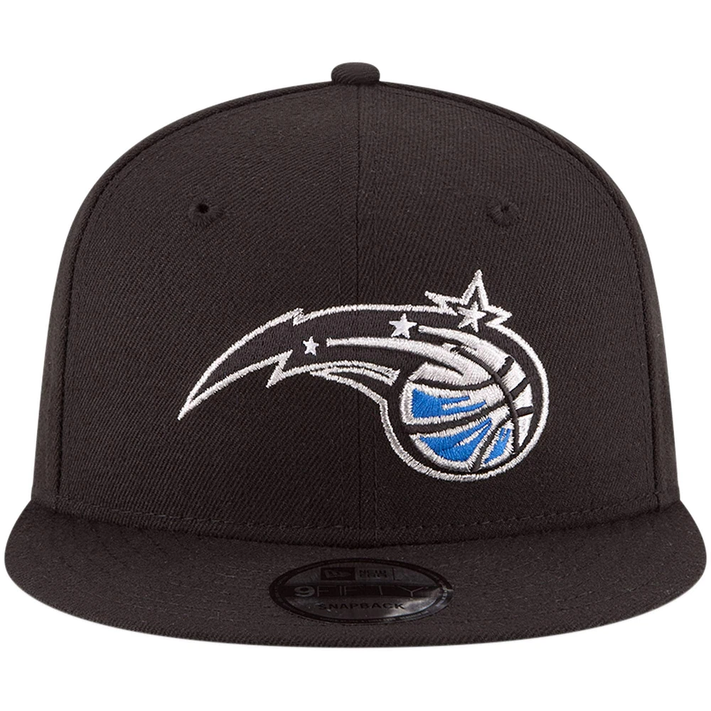 Casquette Snapback 9FIFTY couleur officielle de l'équipe Orlando Magic New Era noire pour homme