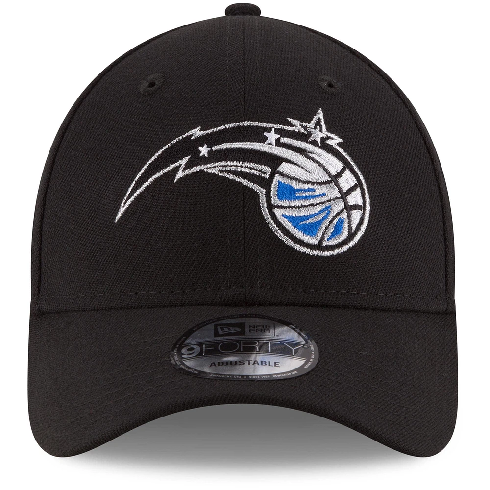 Casquette ajustable 9FORTY pour homme, couleur officielle de l'équipe Orlando Magic, noire New Era