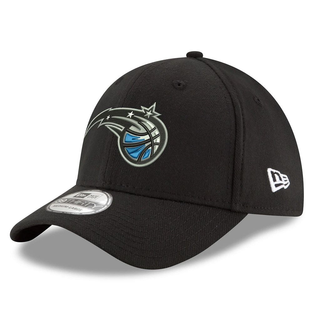 Men's New Era Black Orlando Magic Team Classic 39THIRTY Flex Hat