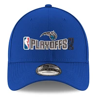 Casquette ajustable 9FORTY bleue New Era Orlando Magic 2025 NBA Playoffs pour homme