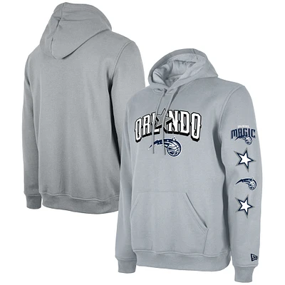 Men's New Era Gray Orlando Magic Big 2023/24 City Edition Jersey Pullover Hoodie