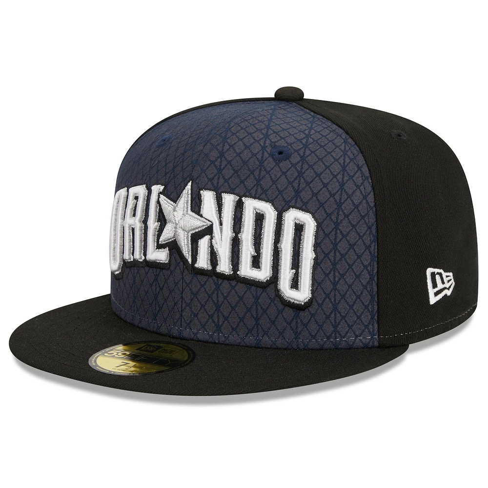 Casquette ajustée 59FIFTY New Era pour homme, bleu marine/noir, Orlando Magic 2023/24 City Edition