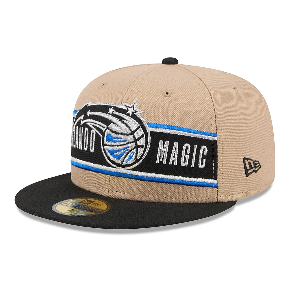 Men's New Era Tan/Black Orlando Magic 2024 NBA Draft 59FIFTY Fitted Hat