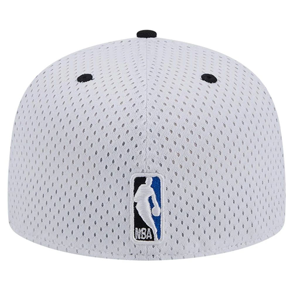 Casquette ajustée Orlando Magic Throwback 2Tone 59FIFTY New Era pour hommes, blanc/noir