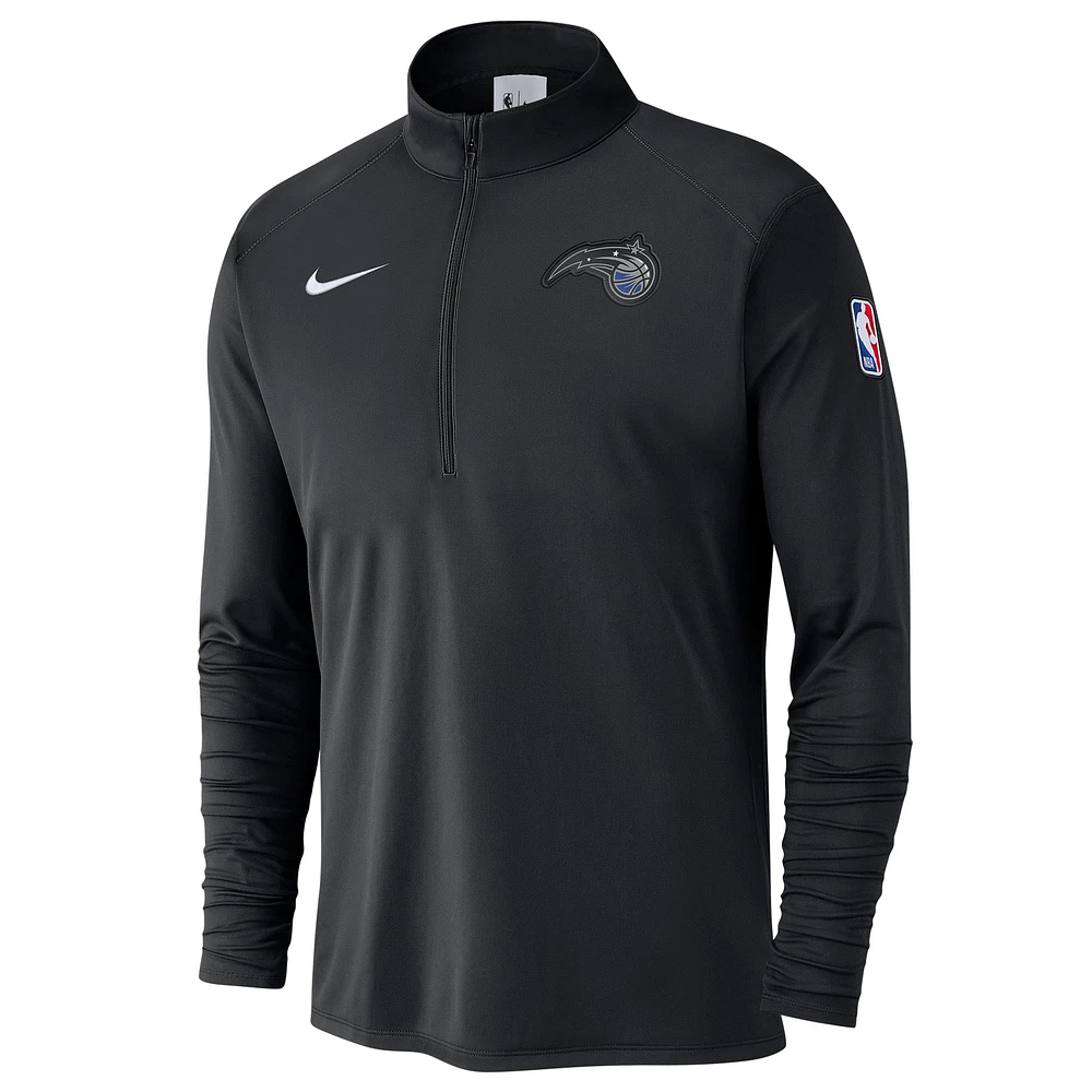 Haut Nike noir Orlando Magic 2024/25 Courtside Performance à demi-zip pour homme