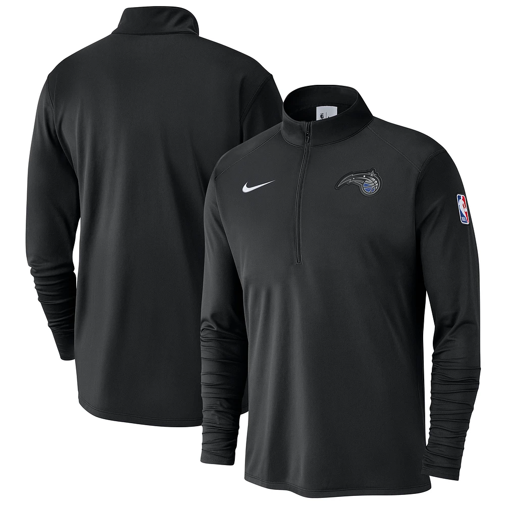 Haut Nike noir Orlando Magic 2024/25 Courtside Performance à demi-zip pour homme