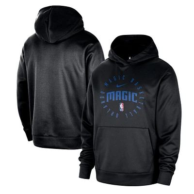 Men's Nike Black Orlando Magic 2024/25 Spotlight On-Court Practice Performance Pullover Hoodie