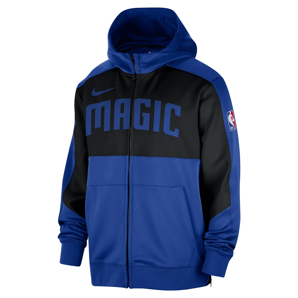 Sweat à capuche entièrement zippé Nike Orlando Magic Authentic On-Court Showtime Performance bleu pour homme