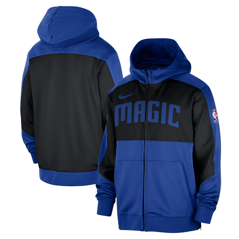 Sweat à capuche entièrement zippé Nike Orlando Magic Authentic On-Court Showtime Performance bleu pour homme