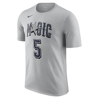 T-shirt Nike pour homme avec nom et numéro Paolo Banchero Silver Orlando Magic 2024/25 City Edition