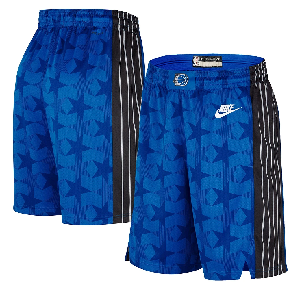 Short Nike Royal Orlando Magic 2023/24 édition classique pour homme Hardwood Classics Performance Swingman