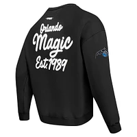 Men's Pro Standard Black Orlando Magic Paint the City Drop Shoulder Sweatshirt