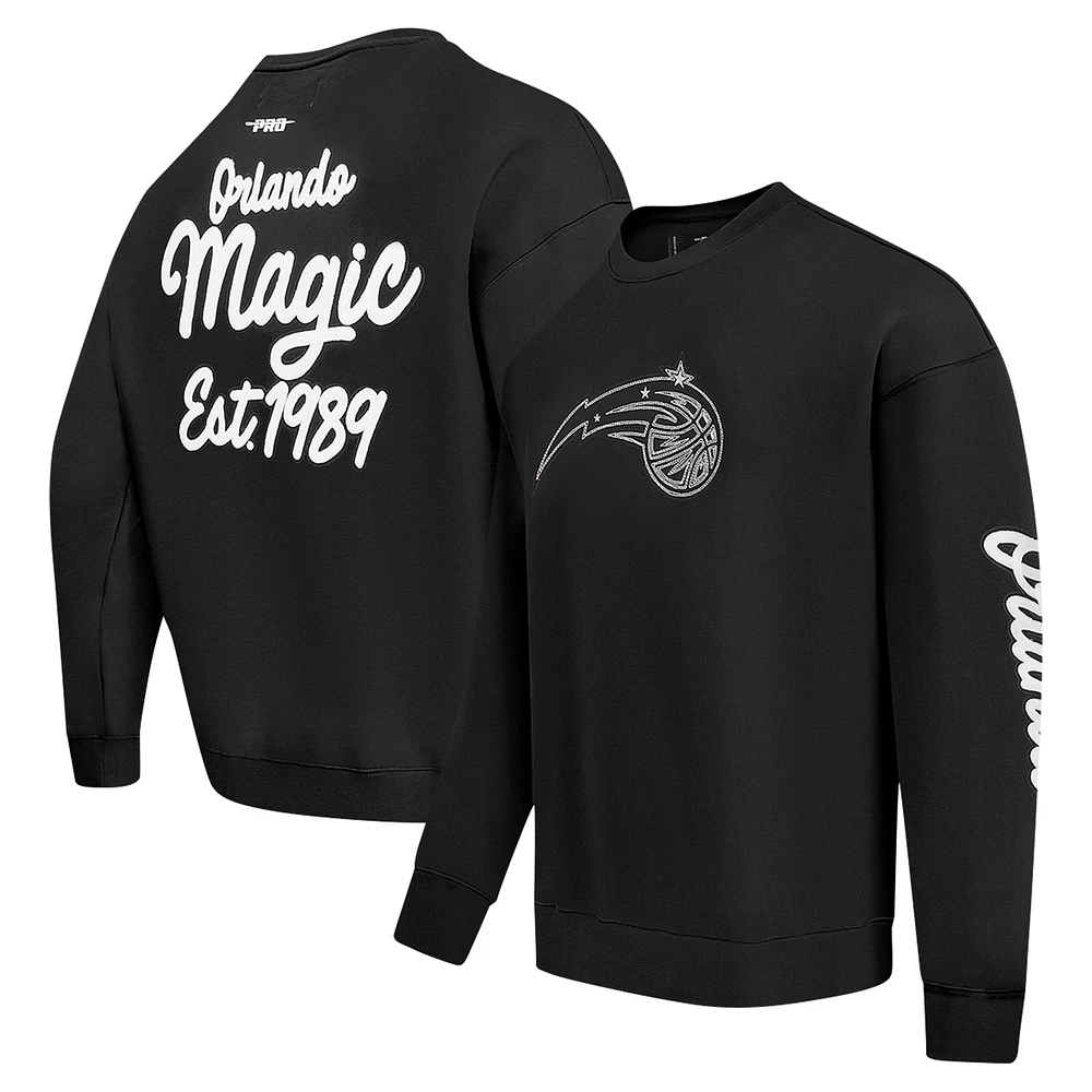 Sweat-shirt à épaules tombantes Pro Standard Orlando Magic Paint the City pour homme, noir