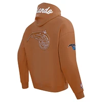 Men's Pro Standard Brown Orlando Magic Paint the City Drop Shoulder Pullover Hoodie