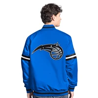 Men's Starter Blue/Black Orlando Magic Scout Full Snap Varsity Jacket