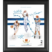 Orlando Magic Facsimile Signatures 15" x 17" 2020-21 Franchise Foundations Collage with a Piece of Game-Used Basketball - Limited Edition of 407
