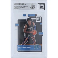 Carte de recrue autographiée 2022-23 Panini Donruss Optic de Paolo Banchero Orlando Magic classée Rookie #221 Beckett Fanatics Witnessed Authenticated 10 Rookie