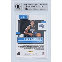 Carte de recrue authentifiée 10 de Beckett Fanatics 2022-23 autographiée par Paolo Banchero Orlando Magic, classée Rookie #201 par Panini Donruss