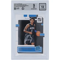 Carte de recrue 9/10 authentifiée 2022-23 Panini Donruss Rated Rookie de Paolo Banchero Orlando Magic, encre argentée n° 201 Beckett Fanatics Witnessed