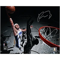 Photographie autographiée de 20,3 x 25,4 cm de Paolo Banchero du match Dunk contre les Brooklyn Nets entre les Orlando Magic et les Brooklyn Nets