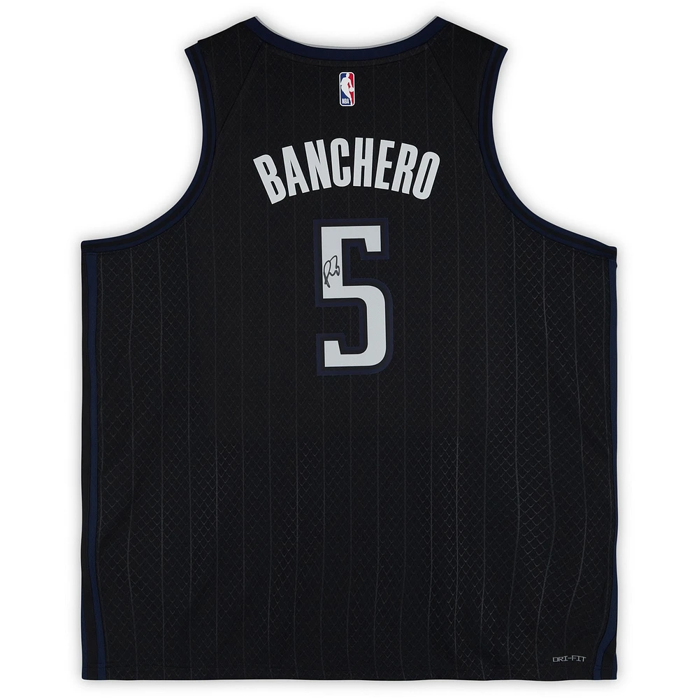 Paolo Banchero Orlando Magic Autographed Black Nike 2022/23 City Edition Swingman Jersey 