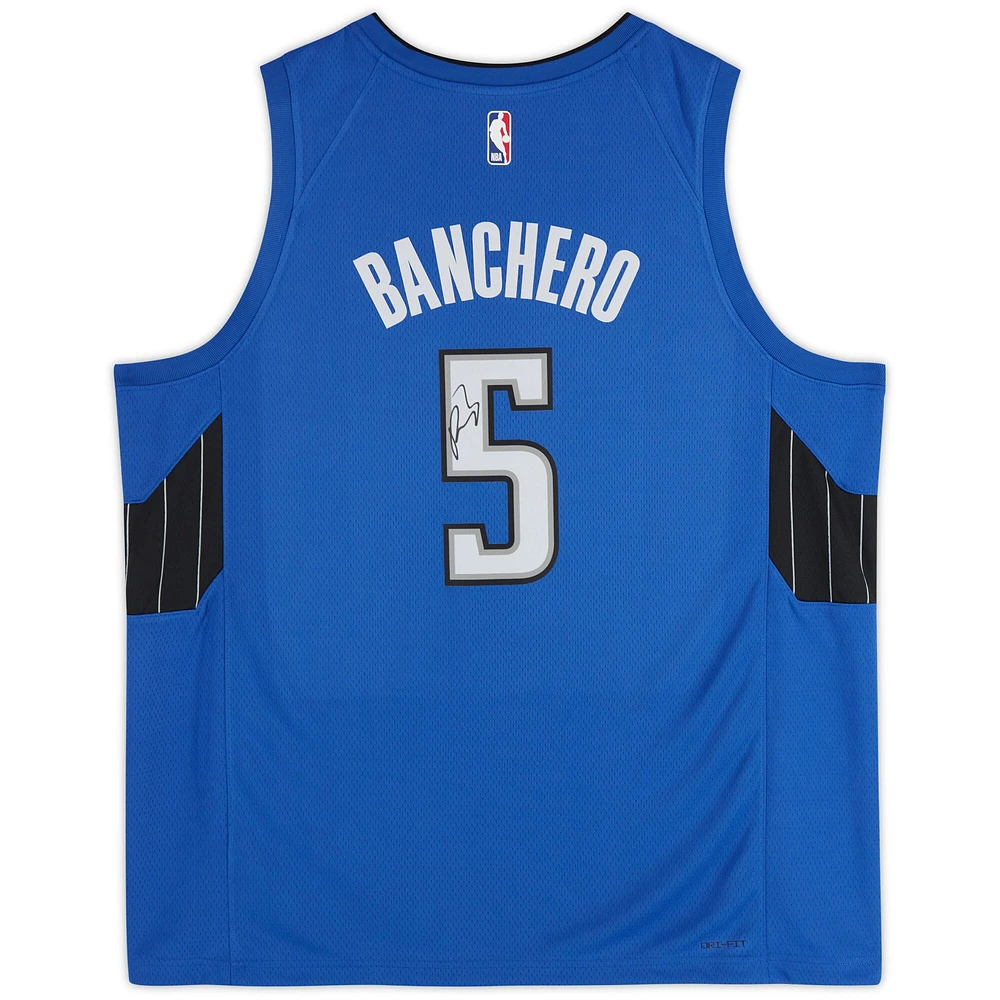 Paolo Banchero Orlando Magic Autographed Jordan Brand Blue Statement 2022-23 Swingman Jersey