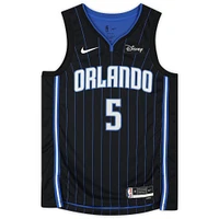 Maillot Nike Swingman noir dédicacé par Paolo Banchero des Orlando Magic