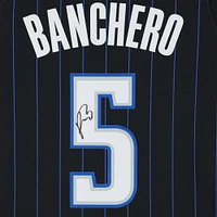 Maillot Nike Swingman noir dédicacé par Paolo Banchero des Orlando Magic