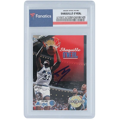 Carte de recrue autographiée par Shaquille O'Neal Orlando Magic Skybox #382 de 1992