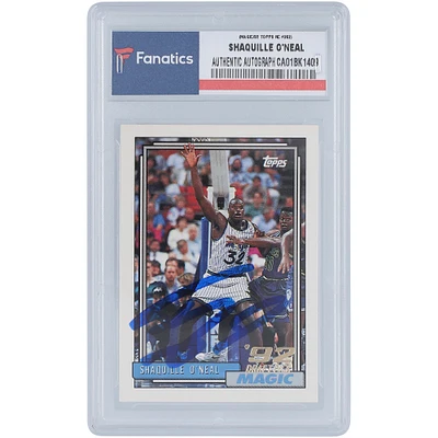 Carte de recrue Topps #362 autographiée par Shaquille O'Neal des Orlando Magic en 1992