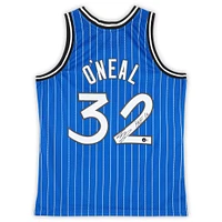 Maillot Swingman Mitchell & Ness 1994-95 bleu dédicacé par Shaquille O'Neal des Orlando Magic avec inscription « HOF 16 »