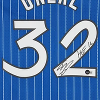 Maillot Swingman Mitchell & Ness 1994-95 bleu dédicacé par Shaquille O'Neal des Orlando Magic avec inscription « HOF 16 »