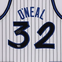 Shaquille O'Neal Orlando Magic Autographed SM Deluxe Framed White 1993 Mitchell & Ness Authentic Jersey 