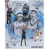 Shaquille O'Neal, Paolo Banchero et Mike Miller Orlando Magic Collage ROY signé à plusieurs reprises, 16" x 20" - Édition limitée à 23 exemplaires