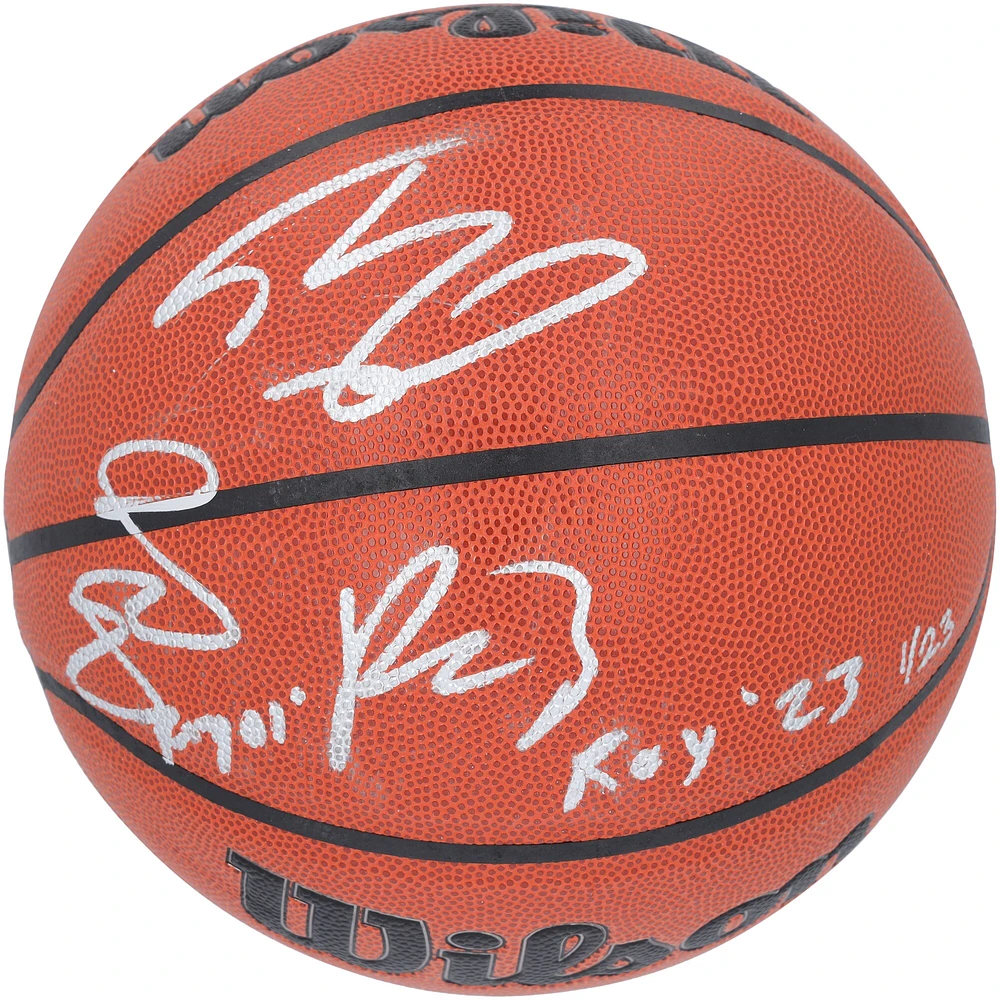 Ballon de basket-ball d'intérieur/extérieur Wilson Authentic Series signé à plusieurs reprises par Shaquille O'Neal, Paolo Banchero et Mike Miller des Orlando Magic avec inscriptions « ROY 01 » et « ROY '23 » - Édition limitée n°1 sur 23