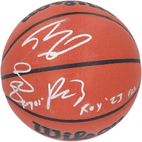 Ballon de basket-ball d'intérieur/extérieur Wilson Authentic Series signé à plusieurs reprises par Shaquille O'Neal, Paolo Banchero et Mike Miller des Orlando Magic avec inscriptions « ROY 01 » et « ROY '23 » - Édition limitée n°1 sur 23