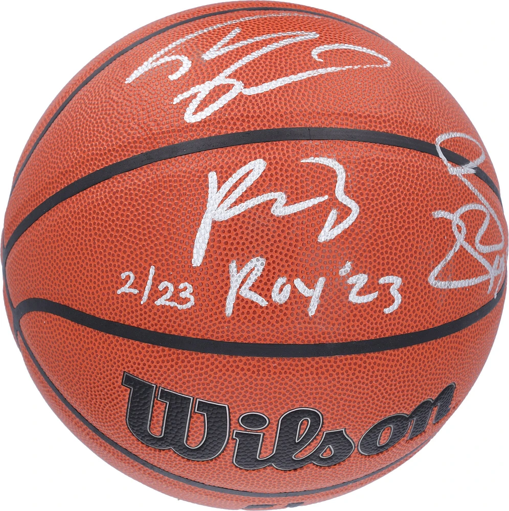 Ballon de basket-ball d'intérieur/extérieur Wilson Authentic Series signé à plusieurs reprises par Shaquille O'Neal, Paolo Banchero et Mike Miller des Orlando Magic avec les inscriptions « ROY 01 » et « ROY '23 » - Édition limitée à 23 exemplaires