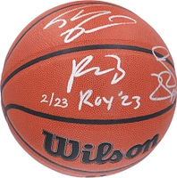 Ballon de basket-ball d'intérieur/extérieur Wilson Authentic Series signé à plusieurs reprises par Shaquille O'Neal, Paolo Banchero et Mike Miller des Orlando Magic avec les inscriptions « ROY 01 » et « ROY '23 » - Édition limitée à 23 exemplaires
